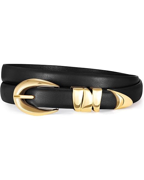 Madewell Women's Chunky Metal Leather Belt | Amazon (US)
