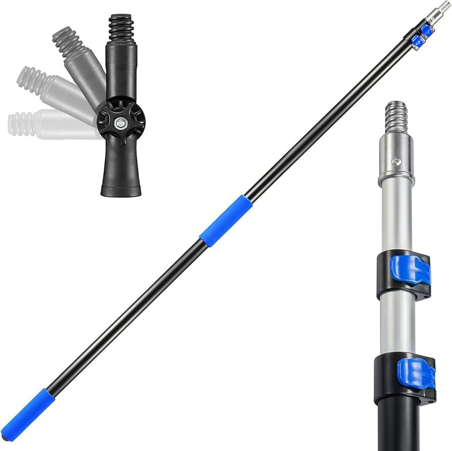 7-18 Ft Telescopic Paint Roller Extension Pole with Angle Adaptor | Amazon (US)