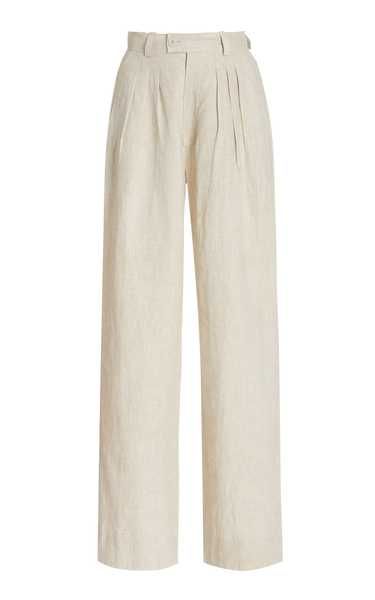 Exclusive Pierre Pleated Linen Wide-Leg Trousers | Moda Operandi (Global)