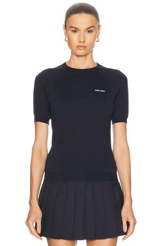 Miu Miu Polo Top in Blue | FWRD 