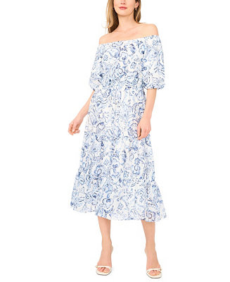 Women's Printed Tiered Ruffle Midi Dress | Macy's