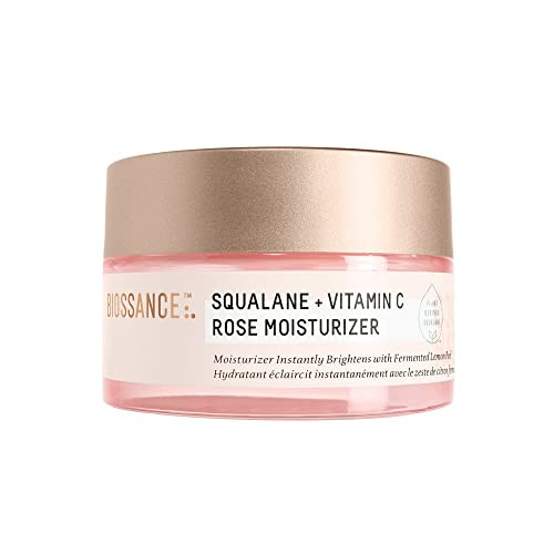 Biossance Squalane + Vitamin C Rose Moisturizer. Antioxidant-Rich Daily Moisturizer to Boost Radiance, Even Skin Tone and Smooth Fine Lines and Wrinkles (1.69 fl oz) | Amazon (US)