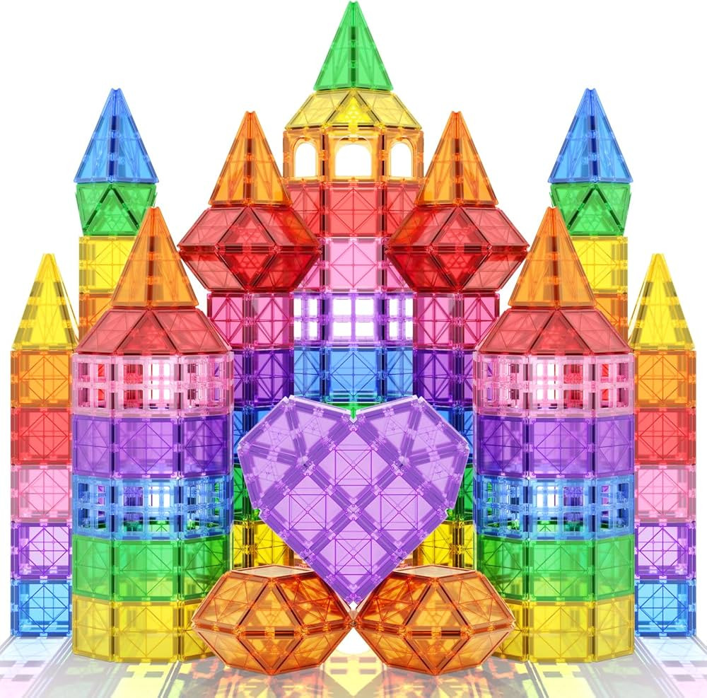 Magnetic Tiles Magnet Toys for Girls Boys, Sensory STEM Magnetic Blocks Building Toys for Kids, P... | Amazon (US)