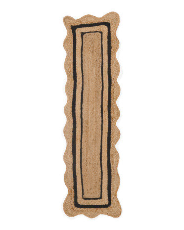 Jute Scalloped Table Runner | TJ Maxx