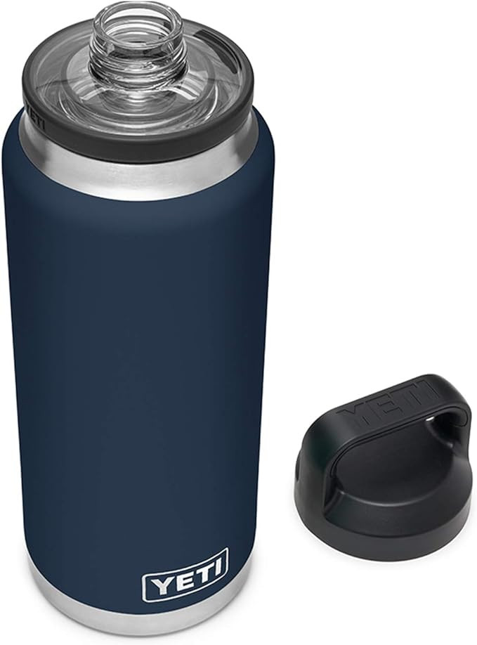 YETI Rambler 36 oz Bottle, Vacuum Insulated, Stainless Steel with Chug Cap, Navy | Amazon (US)
