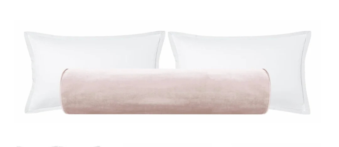 The Bolster : Faux Silk Velvet // Ballet | velvet bolster | solid velvet | pink velvet | bedroom ... | Etsy (US)