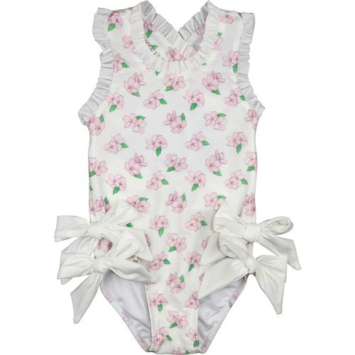 Pink Magnolia Lycra Swimsuit - Shipping Late March | Cecil and Lou