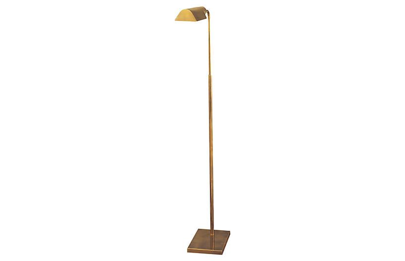 Library Adjustable Floor Lamp, Brass | One Kings Lane