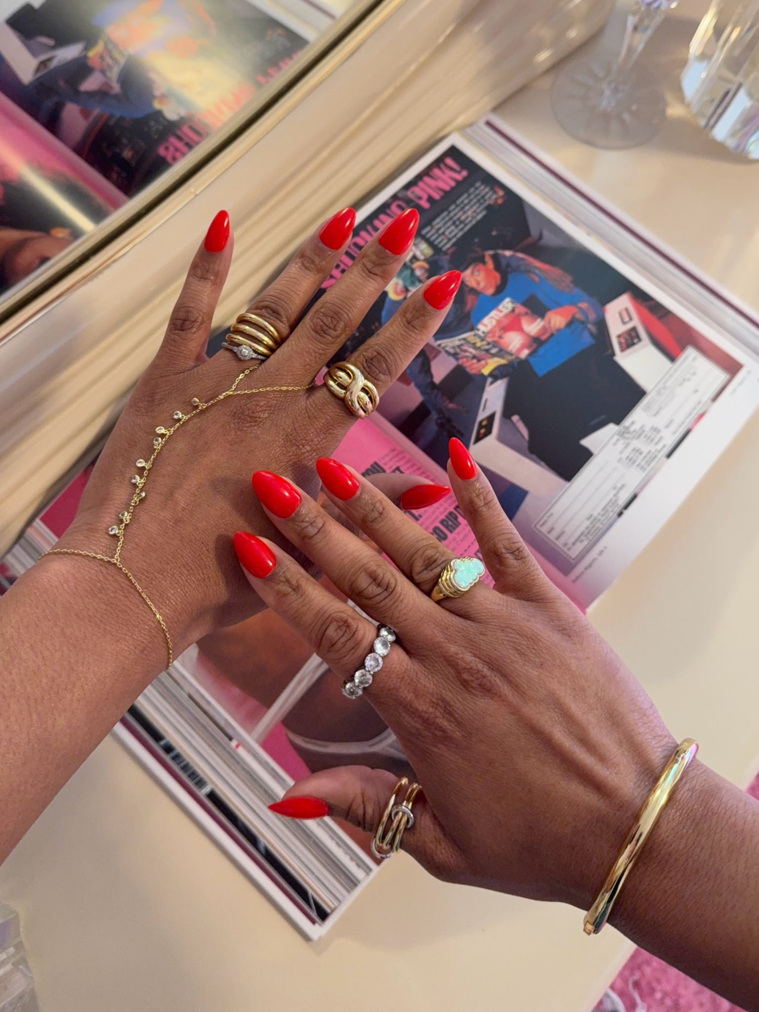 gorgeous at home nails and trendy gold jewelry 

#LTKGiftGuide #LTKFindsUnder50 #LTKStyleTip