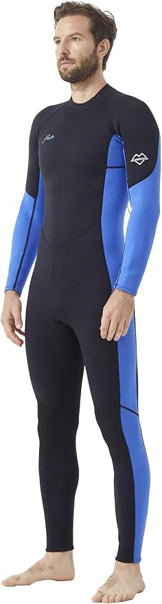 Hevto Men Wetsuits 3/2mm Neoprene Wet Suit Back Front Zip in Cold Water for Surfing Swimming Divi... | Amazon (US)