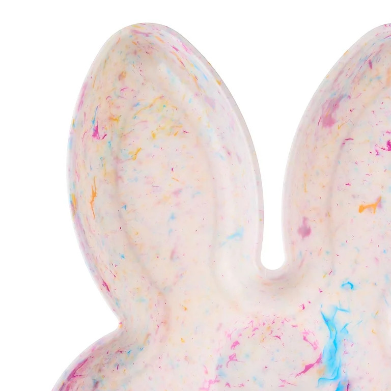 Bunny-Shaped Plastic Serving Tray, Multicolor, 9" x 12", Easter by Way To Celebrate | Walmart (US)
