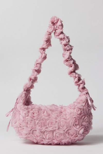 Kimchi Blue Bella Ruffle Rosette Small Hobo Bag | Urban Outfitters (US and RoW)