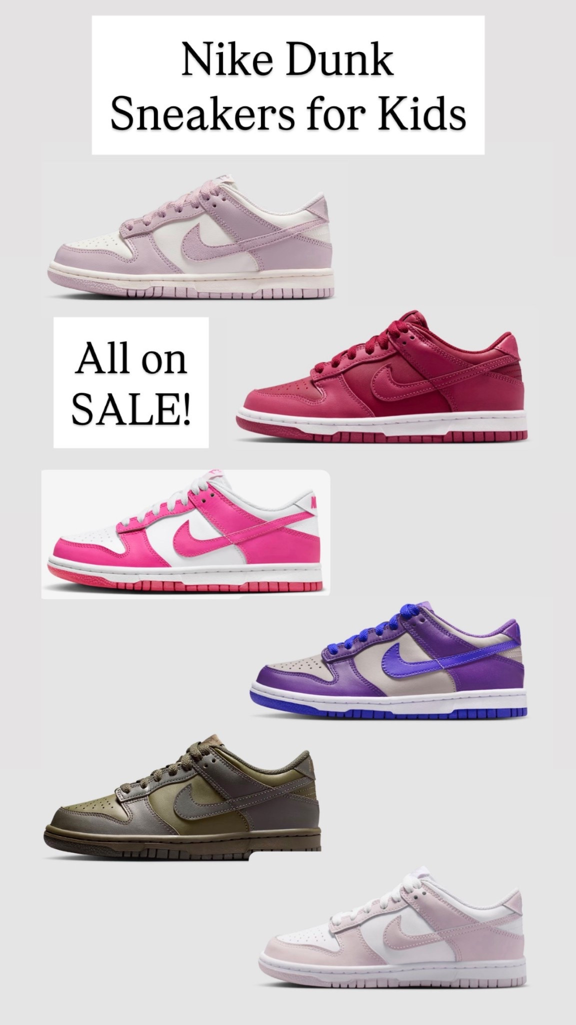Nike Dunk sneakers are on sale for kids!!!! 

#LTKSaleAlert #LTKKids