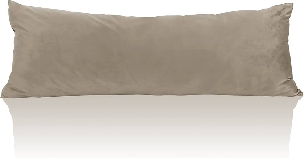 StangH Camel Beige Body Pillow Cover, Super Soft Velvet Pillow Case 20 x 54 Pregnancy Body Pillow... | Amazon (US)