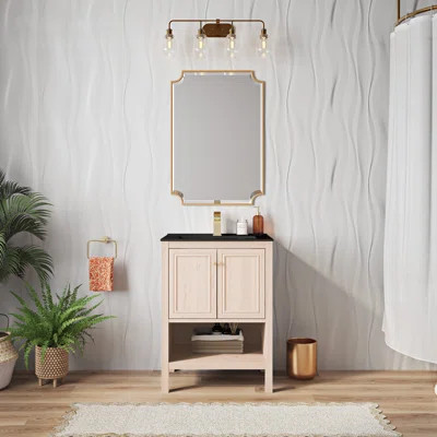 ChÃ¢teau 24" Freestanding Bathroom Vanity Oak with Sink Top | Wayfair North America