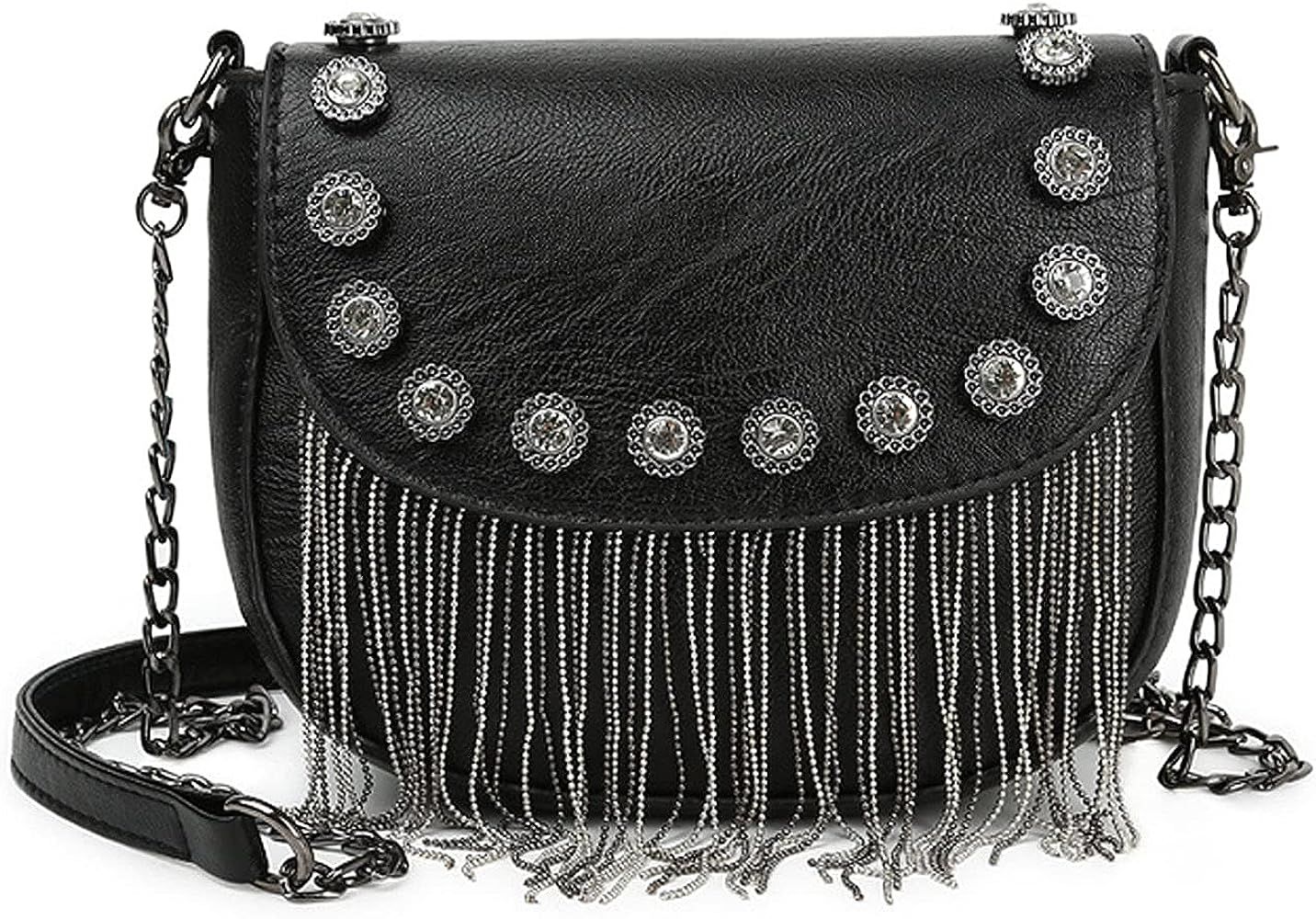 Women's Small Studs Rivet Crossbody Handbag Fashion Shell Shape Shoulder Messenger Bag | Amazon (US)