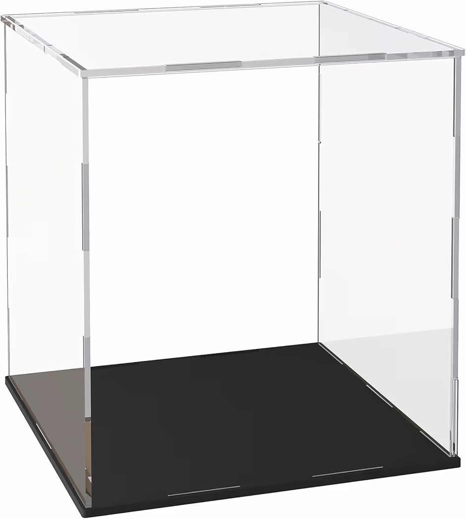 Acrylic Display Case for Collectibles and Toys, Versatile Clear Acrylic Display Box with Black Ba... | Amazon (US)