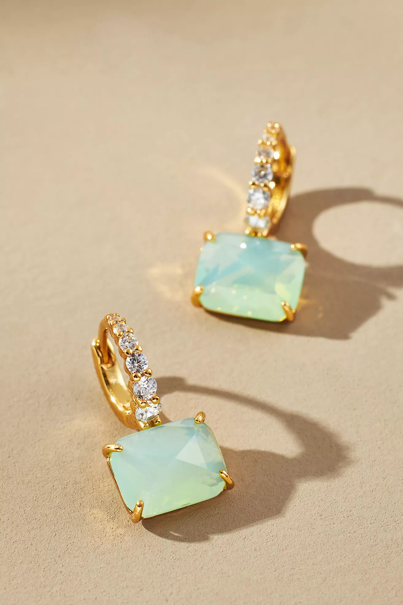 Crystal Hoop Stone Pendant Earrings | Anthropologie (US)