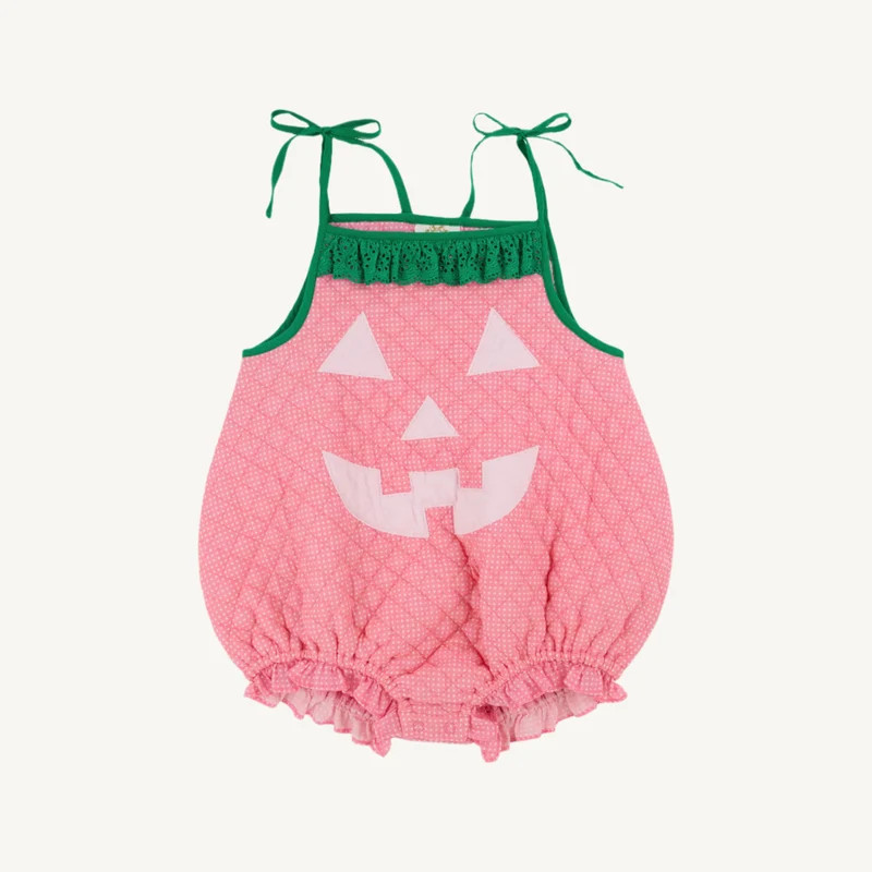 Halloween Pink Pumpkin Costume (Toddler) - Pink Micro Dot | The Beaufort Bonnet Company