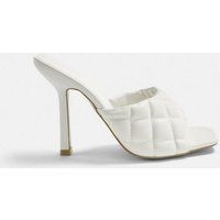 White Quilted High Heel Mule | Missguided (US & CA)