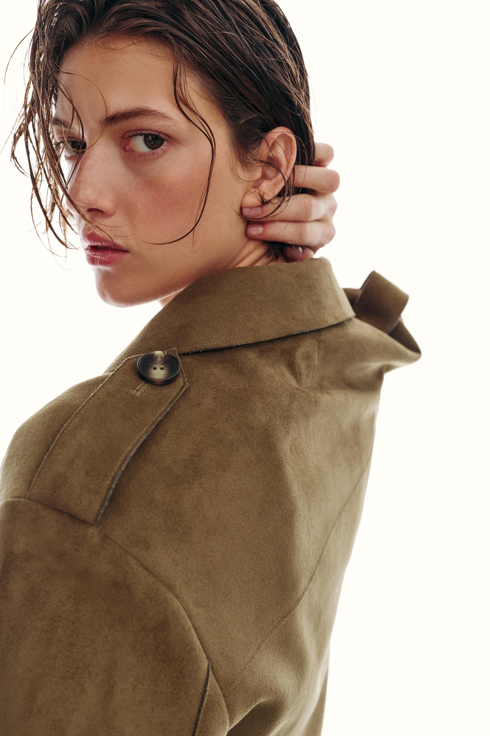 SHORT FAUX SUEDE JACKET | Zara UK