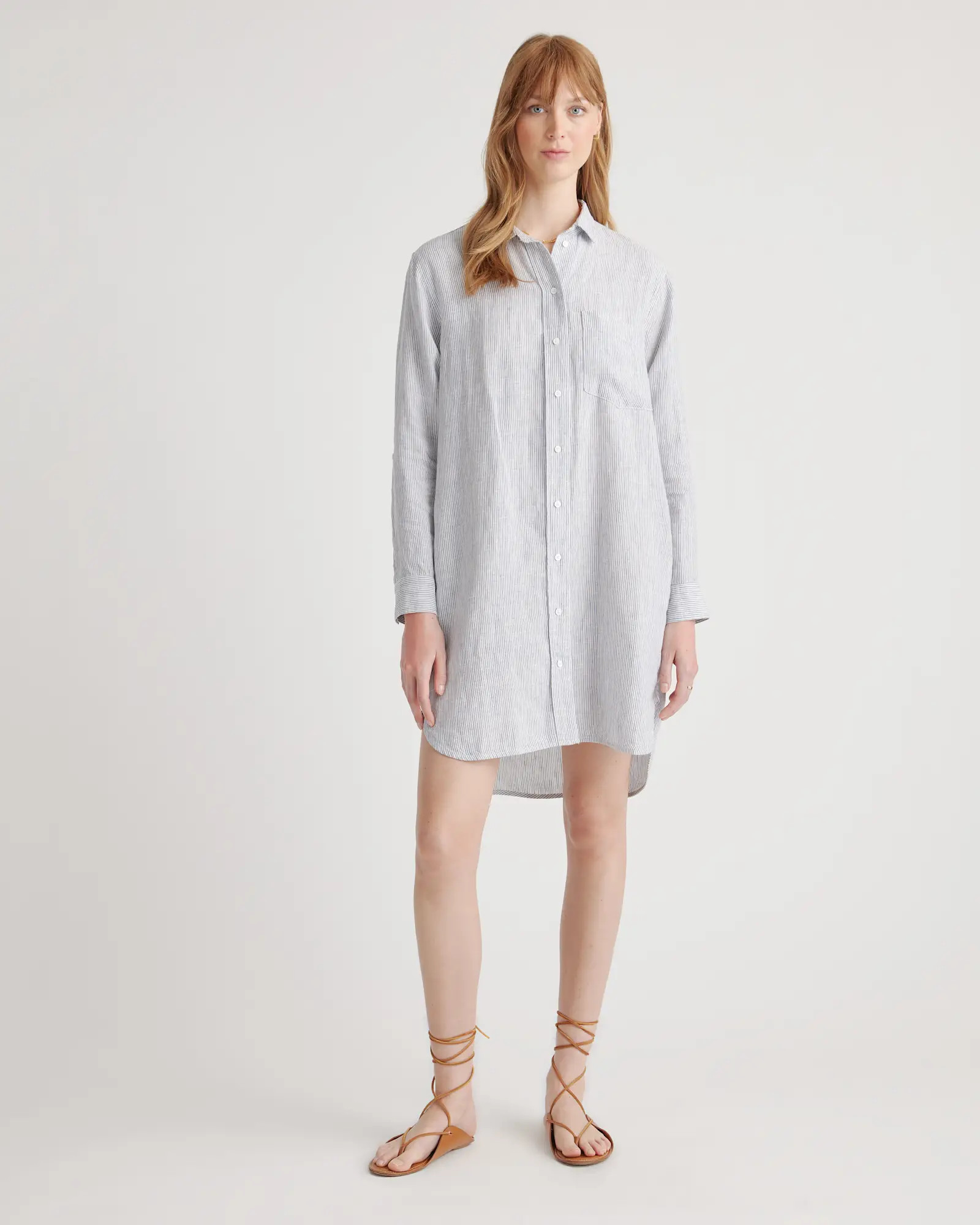 100% European Linen Shirt Dress | Quince