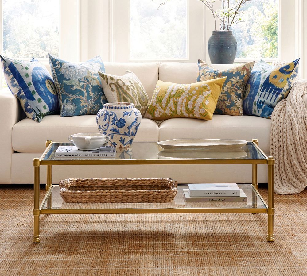 Everson Rectangular Glass Coffee Table (52") | Pottery Barn (US)