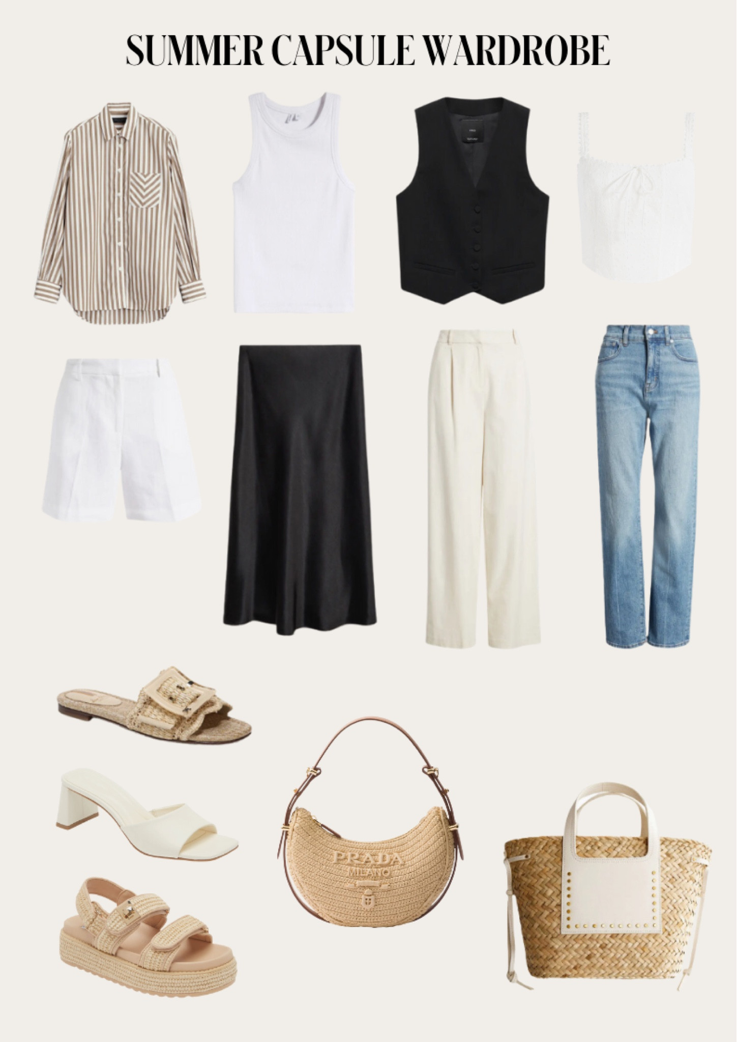 Summer capsule wardrobe
Summer outfit ideas
Nordstrom striped shirt, summer vests, jeans under $100, linen pants, straw handbags, summer sandals 



#LTKStyleTip #LTKFindsUnder100 #LTKSeasonal