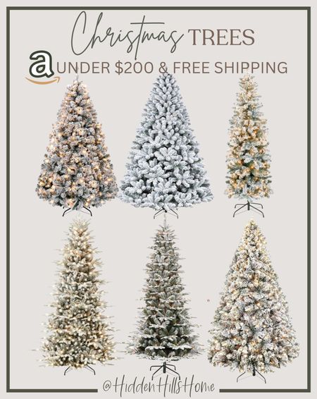 Amazon Christmas trees under $200! Flocked Christmas trees, affordable holiday home decor from Amazon #Christmas #homedecor

#LTKhome #LTKHoliday