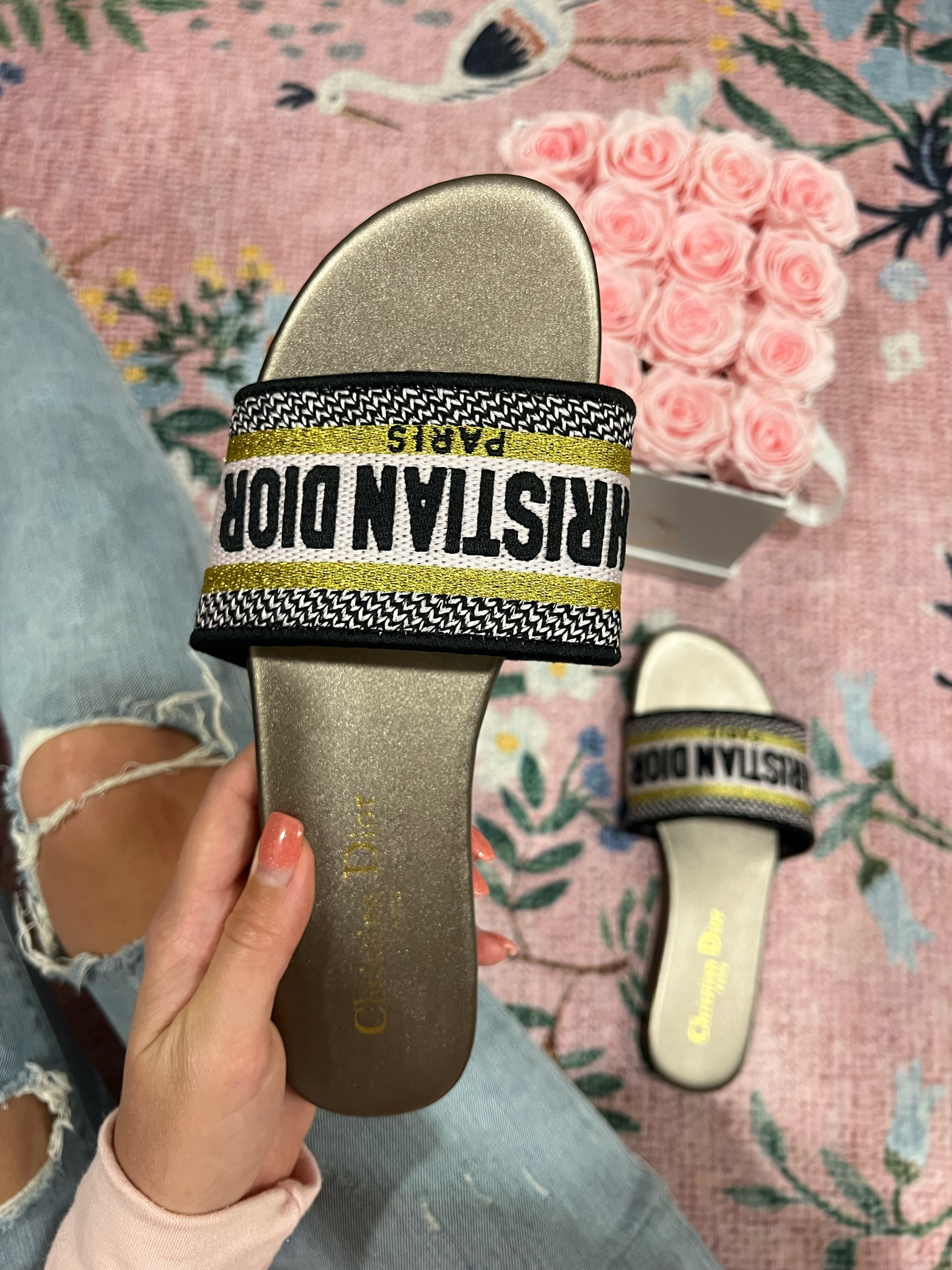 Dior sandals size 38 is perfect and I wear a 7.5

#LTKunder50 #LTKshoecrush #LTKSeasonal