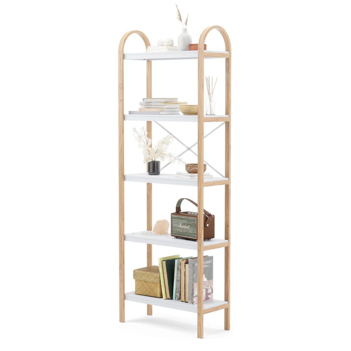 Bellwood Five Tier Shelf - Modern Freestanding Shelf Unit | Umbra CA | Umbra