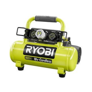 RYOBI ONE+ 1 Gal. 120 PSI Portable 18V Horizontal Air Compressor ( 0.5 CFM at 90 PSI ) P739 - The... | The Home Depot