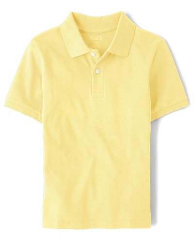 The Children's Place Boys' Uniform Pique Polo, New Yellow, L (10-12 husky) | Amazon (US)