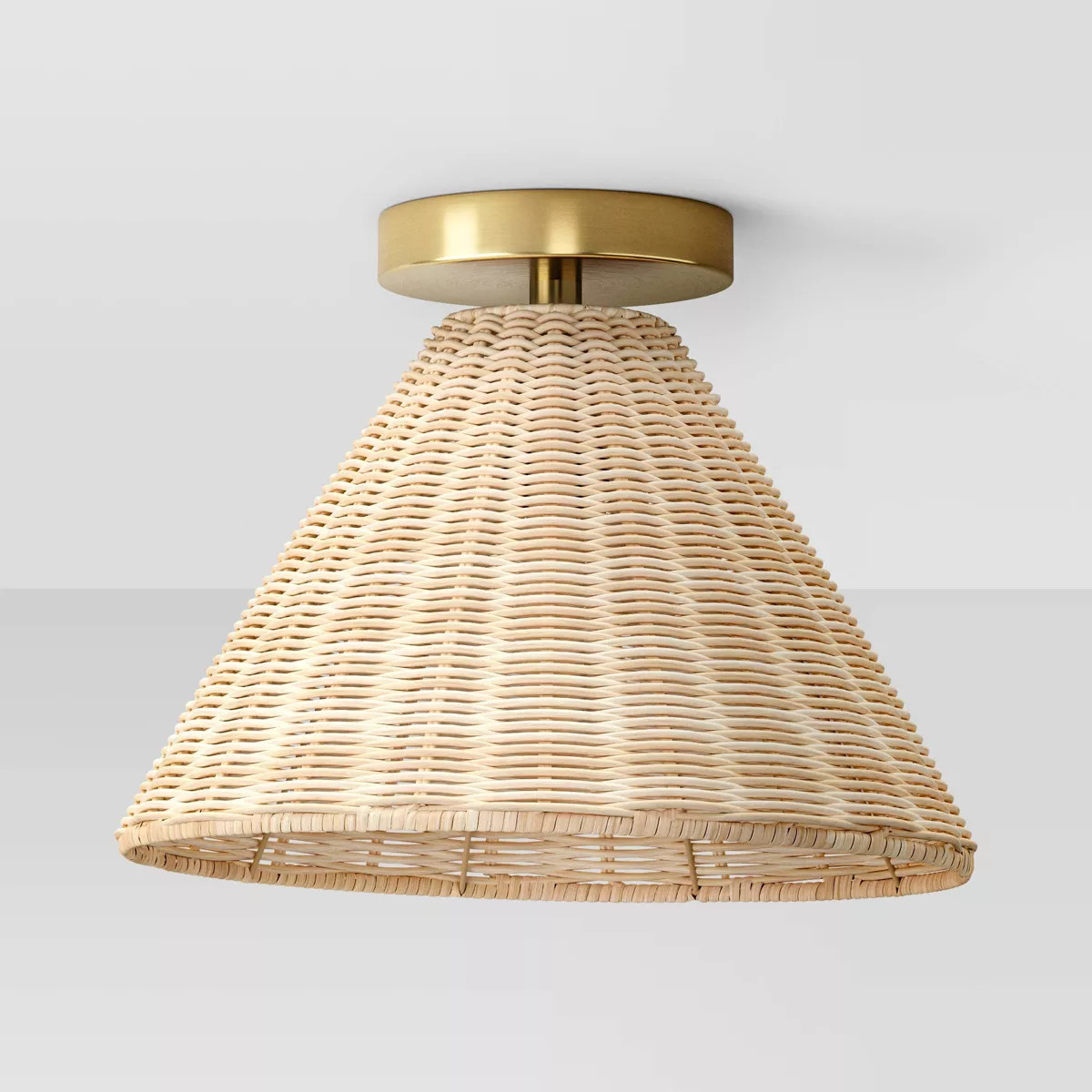 Rattan Fixed Ceiling Light Brass - Threshold™ | Target