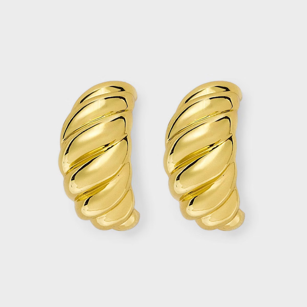 Thick Slanted Hoop Earrings - A New Day™ Gold | Target