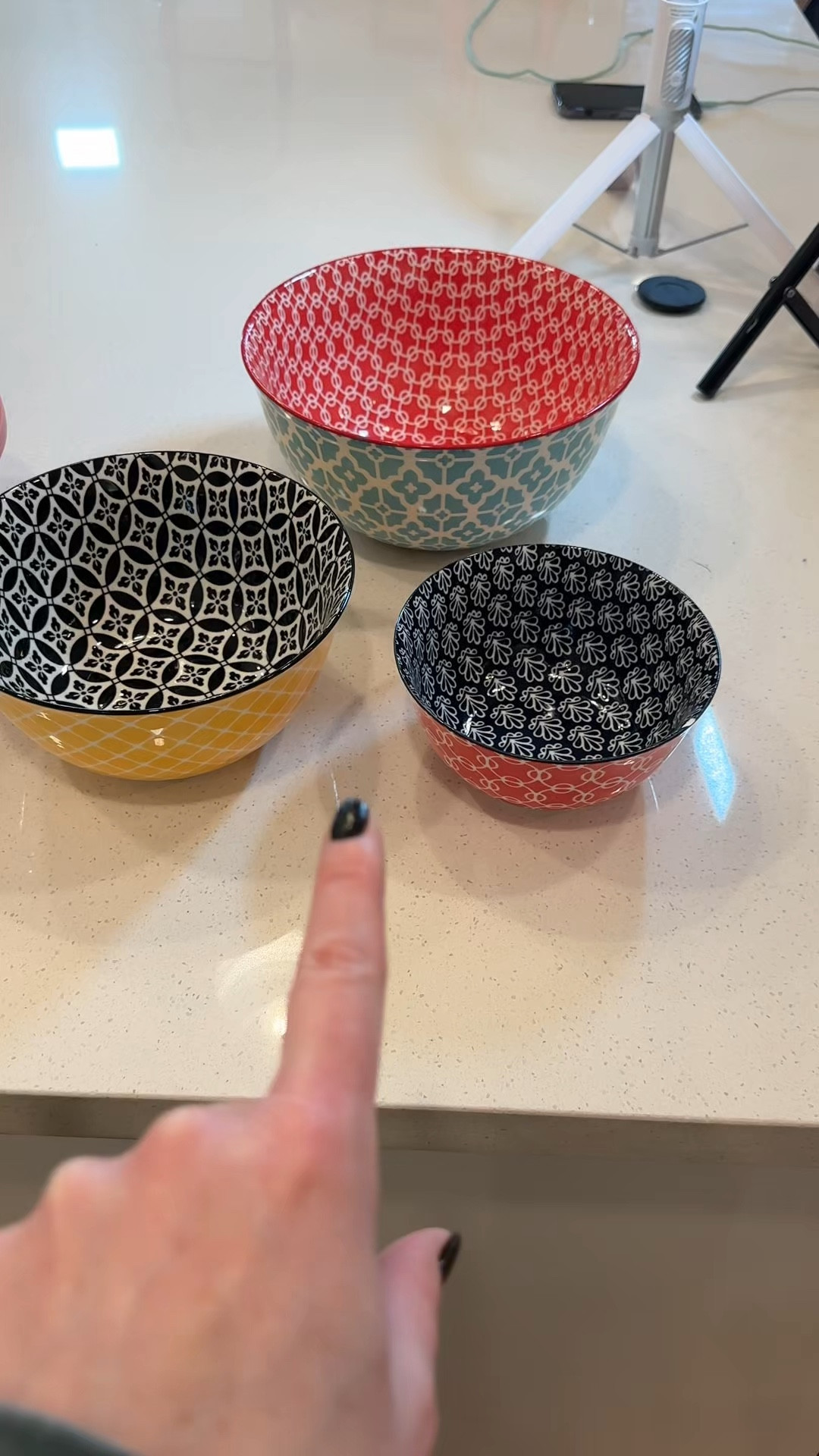 Set of 3 ceramic mixing bowls. Beautiful design and patter . They make the best mixing bowls

#LTKHome #LTKFindsUnder50