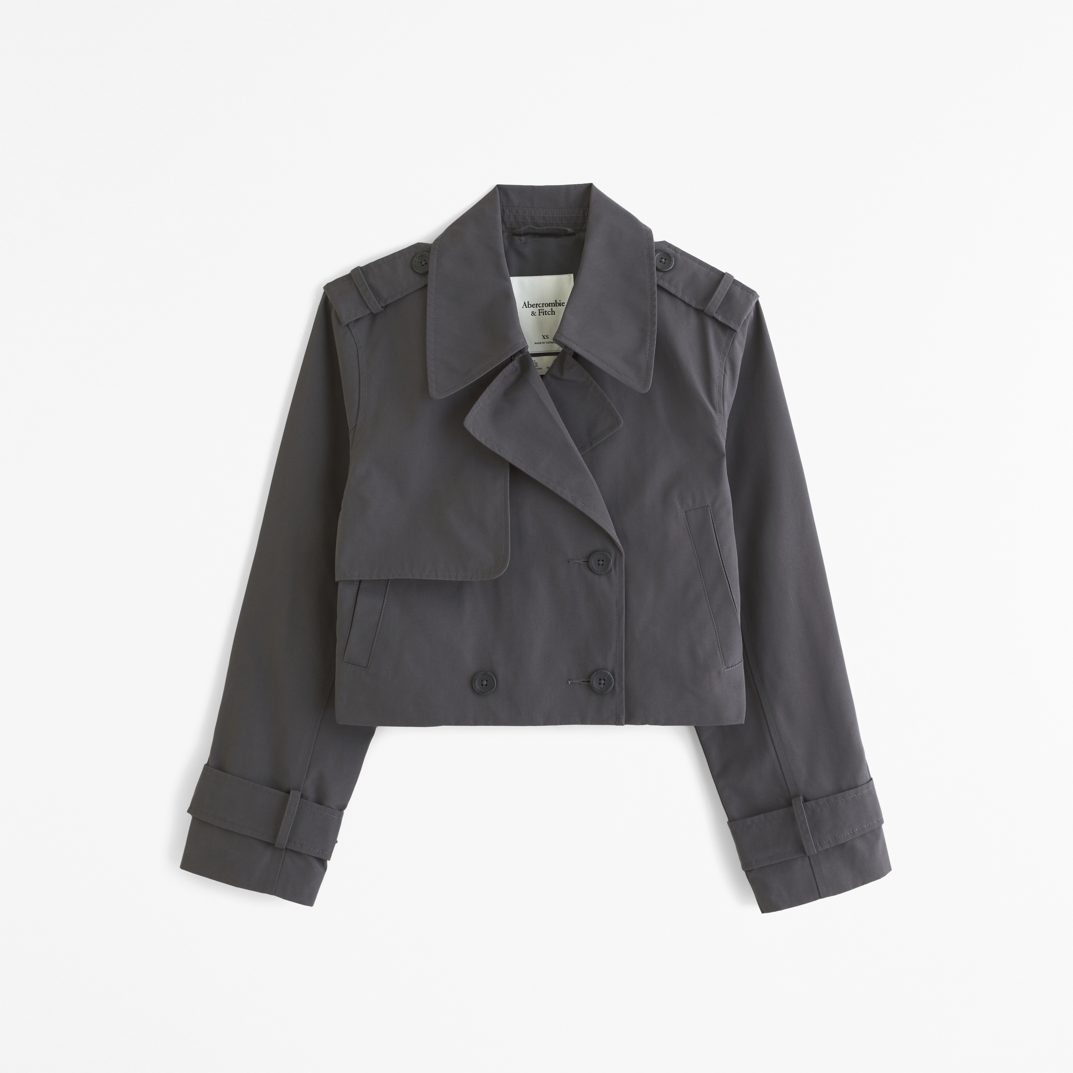 Cropped Trench Coat | Abercrombie & Fitch (US)