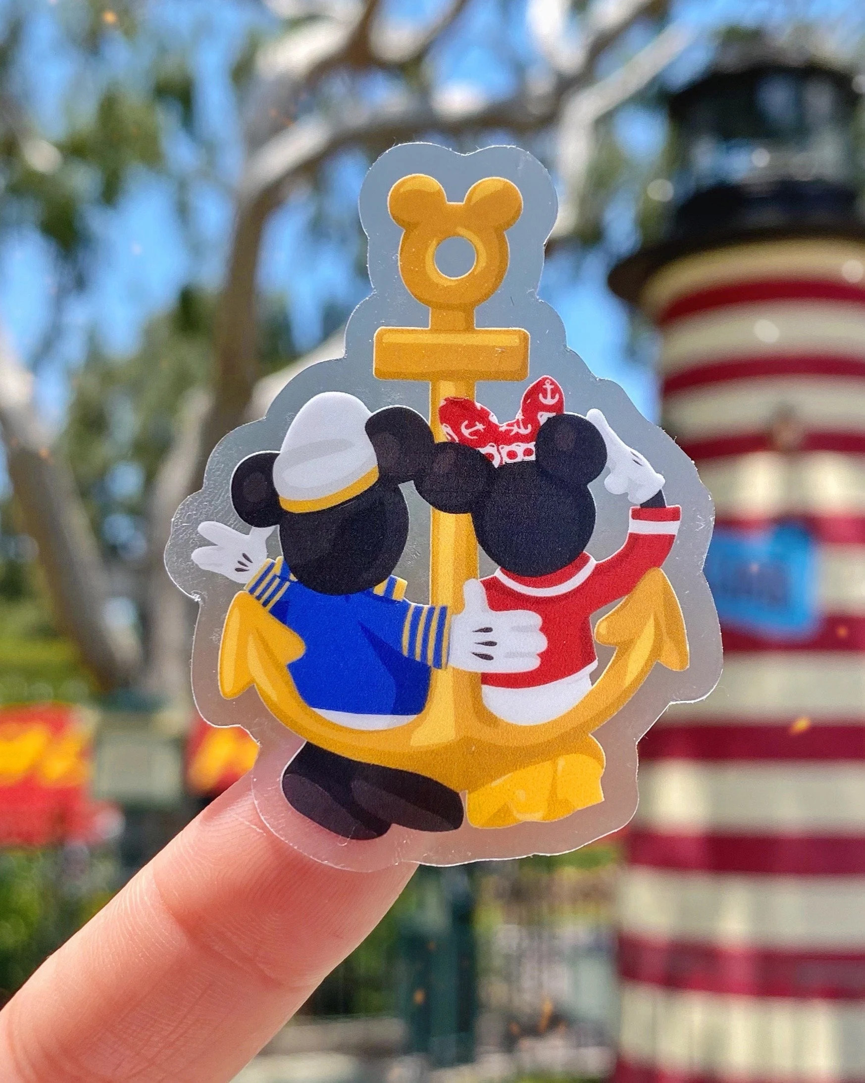 Cruise Captain Mickey and Minnie Anchor Sticker - Disney Castaway Cay Souvenir | Etsy (Global)
