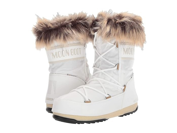MOON BOOT Moon Boot(r) Monaco Low WP 2 (White) Women's Boots | Zappos