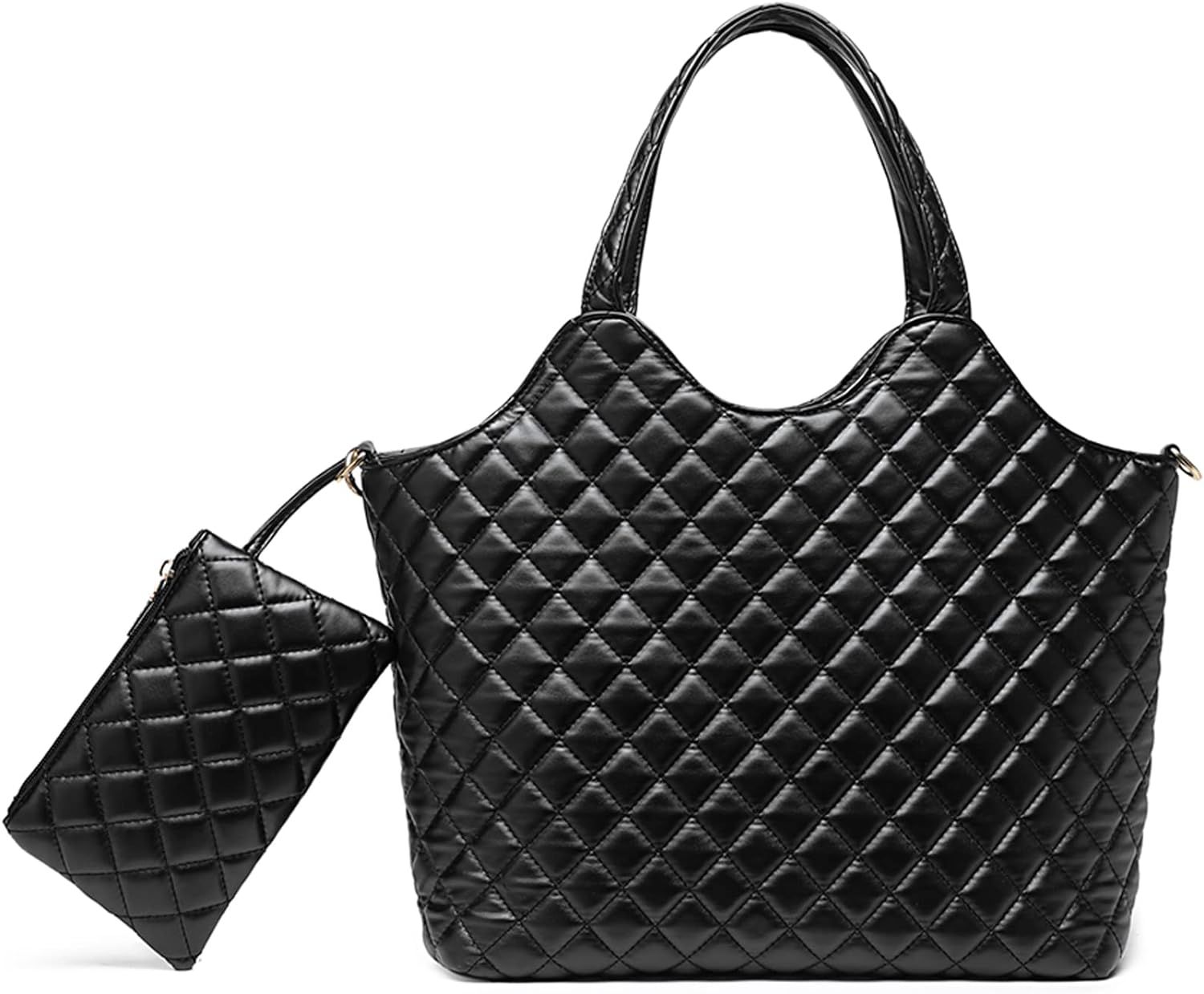 Barabum Lightweight Quilted Tote Purse Women Handbags Wallet Bag Shoulder Bag Top Handle Satchel ... | Amazon (US)