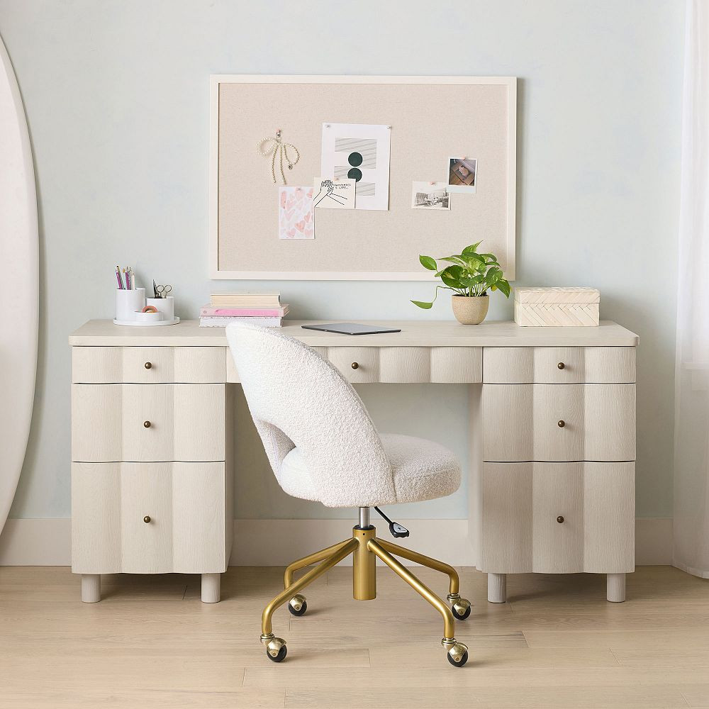 Fluted Storage Desk (61") | Pottery Barn Teen