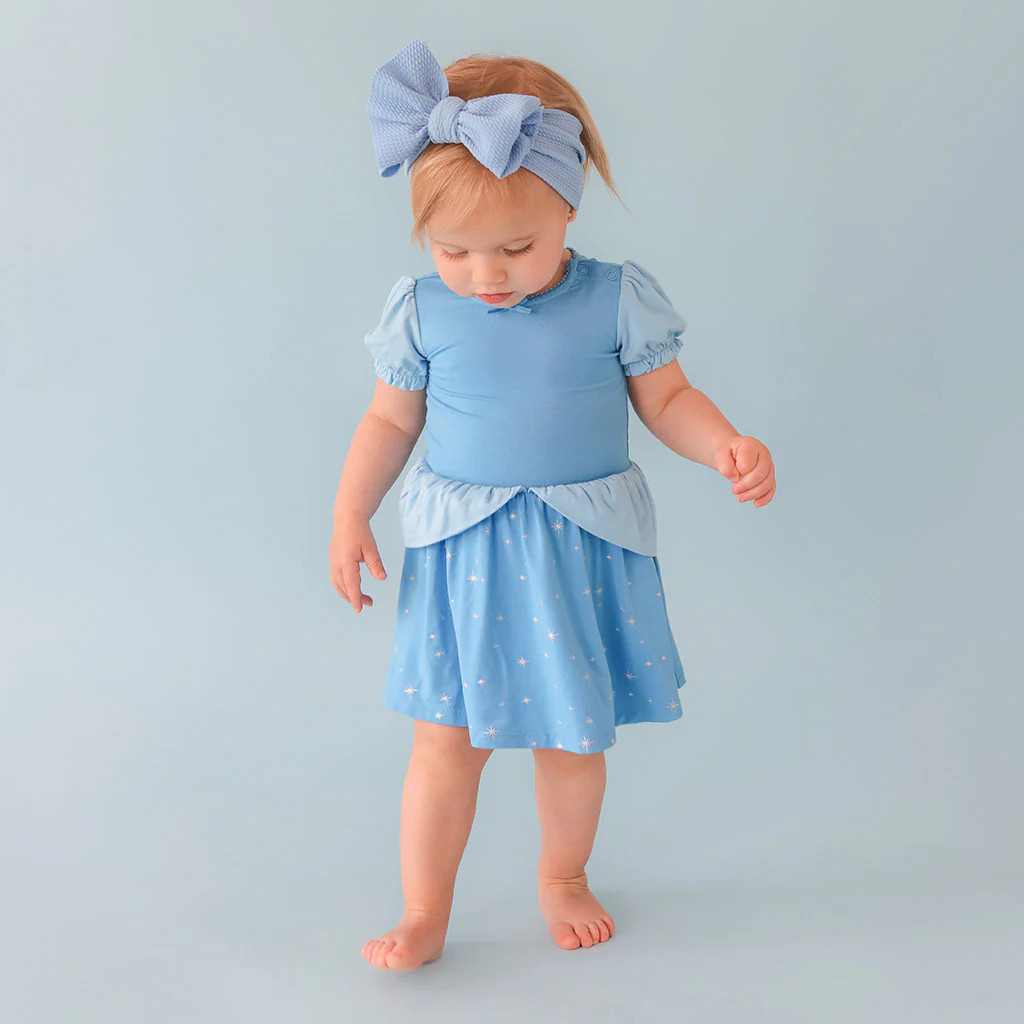 Disney Princess Blue Baby Bodysuit Dress | Cinderella | Posh Peanut