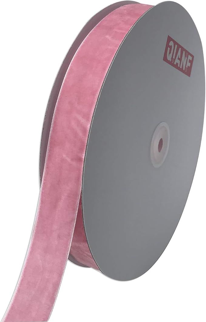QIANF Vintage Pink Velvet Ribbon, 1 Inch X 25Yd | Amazon (US)