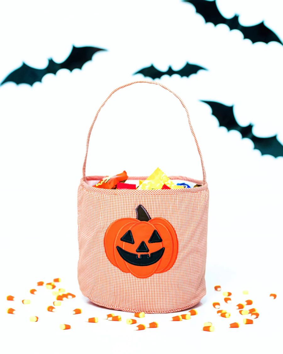 Jack O'Lantern Applique Trick Or Treat Bag | Smockingbird Kids