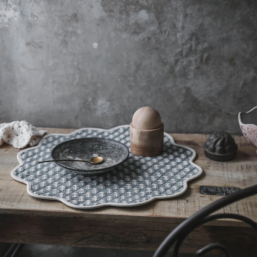 Quilted Scallop Placemat | Roan Iris