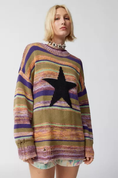 BDG Sully Star Stripe Pullover Sweater | Urban Outfitters (US and RoW)