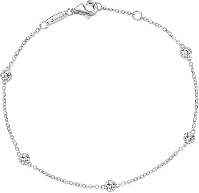 Caratant 14k Solid Gold Diamond Bracelace,DEF VS~VVS,Lab grown Diamond, No fading, No allergies,L... | Amazon (US)