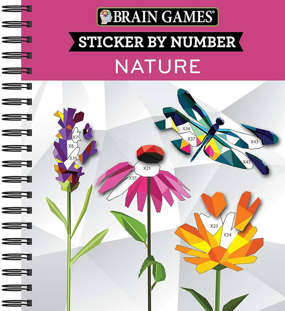 Brain Games - Sticker by Number: Nature - 2 Books in 1 (42 Images to Sticker) | Amazon (US)