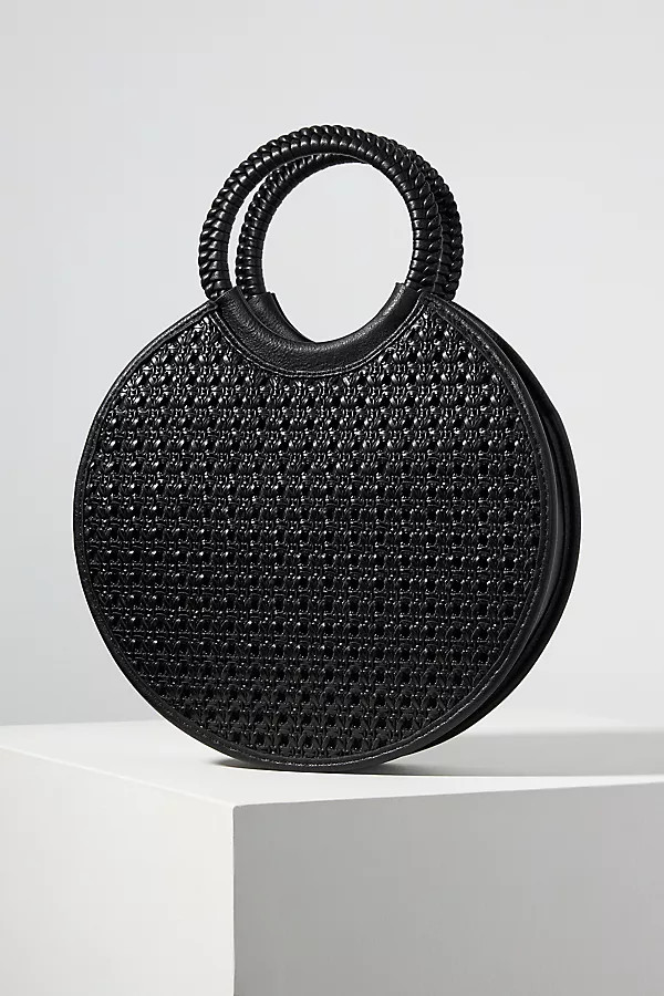 Woven Circle Satchel By By Anthropologie in Black | Anthropologie (US)
