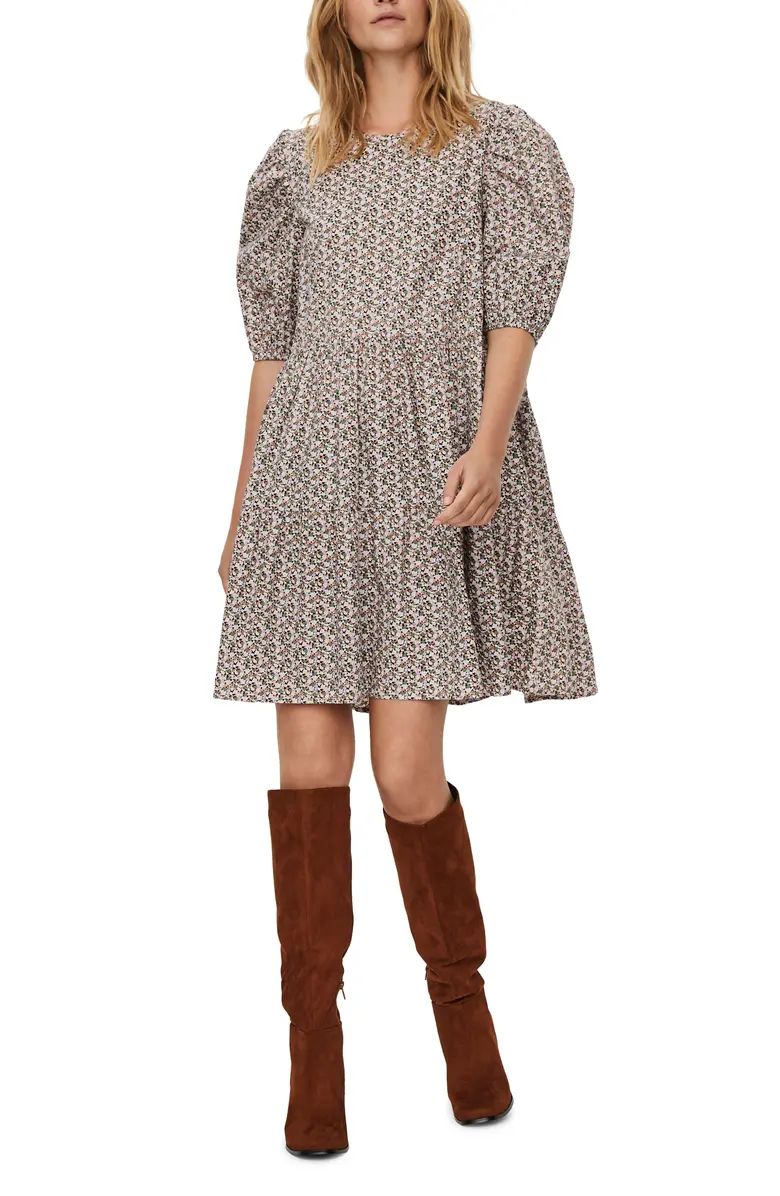 Lykke Puff Sleeve Floral Print Dress | Nordstrom